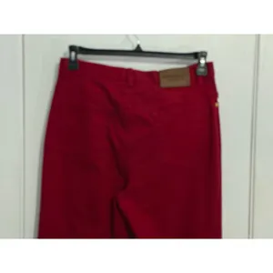 Lauren Jeans Co Jeans Size 10 Red High Rise Gold Button Preppy Holidays thumbnail 4