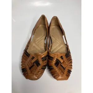 Naturalizer Huarache Flats Womens 8.5M Brown Excellent Woven Leather Slip On thumbnail 2