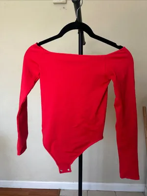 SKIMS ESSENTIAL MOCk NECK LONG SLEEVE BODYSUIT size XS S thumbnail 3