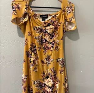 Streetwear Society Yellow Floral Short Dress thumbnail 2
