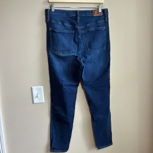 Madewell 10" high rise skinny size 32 dark wash blue jeans women's cotton blend thumbnail 5