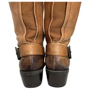 Vince Camuto Boots Womens 6 Bedina 2 Leather Tall Western Boho Buckle Brown thumbnail 5
