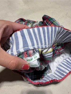 Aerie Plaid pajama Shorts - Red & Green Tartan medium thumbnail 6