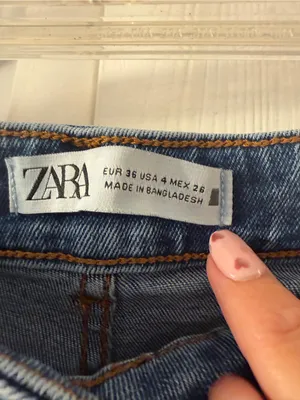 Zara Wide-Leg Jeans — Medium Blue thumbnail 3