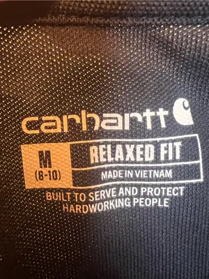 Carhartt‎ NWT Women’s Navy Relaxed Fit Stain Breaker Pocket Polo M thumbnail 5