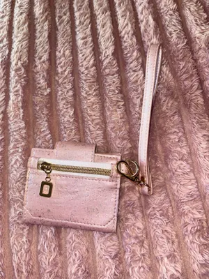Blush Pink Wristlet Card Holder with Gold Accents thumbnail 2