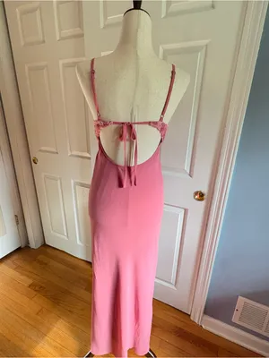 Wild Fable Women’s Rosette Maxi Dress Pink Small thumbnail 2