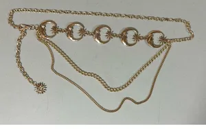 Gold Moon and Sun Layered Waist Chain Belt Sash O/S 🌙✨ thumbnail 2