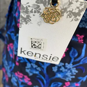Kensie Blue and Pink Embroidered Floral Maxi Dress thumbnail 6