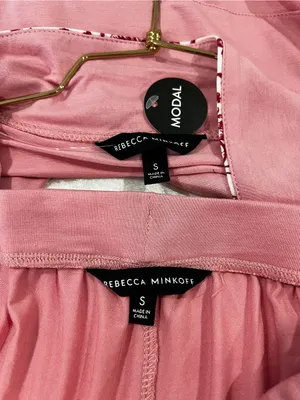 Rebecca Minkoff 2 Piece Sleepwear Set Pajama Modal Super Soft Size Small Pink thumbnail 13