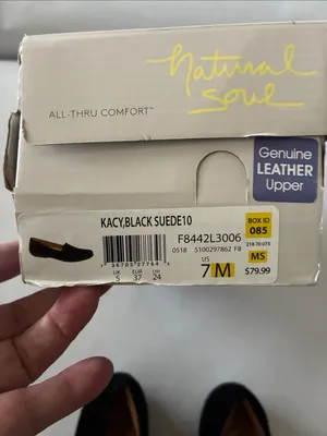 Natural Soul Black Suede Slip-On Loafers thumbnail 2