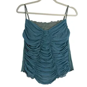 Y2K Vintage S‎ Small Babydoll Camisole Top Ruched Lace Tank Bella Swan Coquette thumbnail 2
