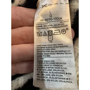 Banana Republic Black & White Filpucci Wool Alapaca Sweater Size Large Striped thumbnail 5