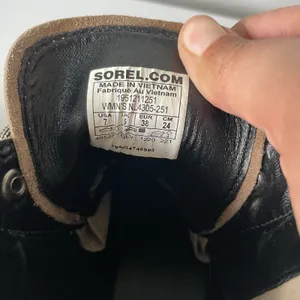 SOREL Brex Waterproof Lace Winter Fall Boot Sandy Tan Black Chunky Sole Size 7 thumbnail 10