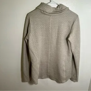 Kuhl Women's Size Medium Athena‎ Pullover Dove Beige Cowl Neck Quilted Pockets thumbnail 9