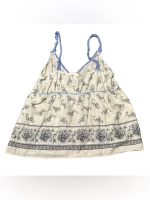 Vintage E By Eloise Anthropologie Swiss Dot Pajama Set Small Toile Floral thumbnail 3