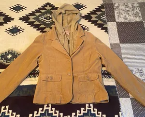 Junior’s size small passport tan jacket thumbnail 1