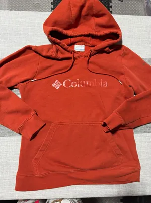 Columbia Womens Logo Hoodie‎ Sweatshirt Burnt Orange Size Medium Pullover Fleece thumbnail 1