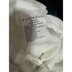 Foxiedox White Embroidered Lace Romper NWT Size L Cottagecore thumbnail 5