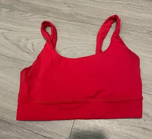 CRZ YOGA Red Seamless Sports Bra thumbnail 1