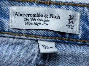 Abercrombie & Fitch Curve Love Ultra High Rise 90s Straight Jean Women’s 32 thumbnail 16