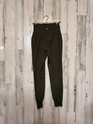 Lululemon Align High Rise Jogger Pants 28" Womens Size 2 Dark Olive Green Nulu thumbnail 4