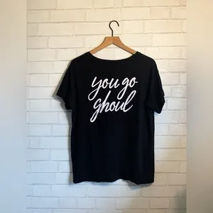 PINK Victoria’s Secret You Go Ghoul Vampire Tee Size XS Oversized Halloween thumbnail 5