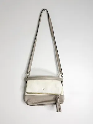 Kate Spade Southport Avenue Maria Crossbody Leather Bag Ivory Taupe thumbnail 12