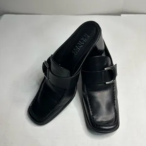 Franco Sarto Women Black Open Back‎ Shoes Size 8W thumbnail 3