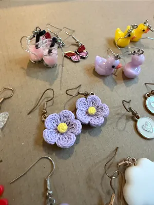 Playful Dangle Earrings for Kids Red thumbnail 5