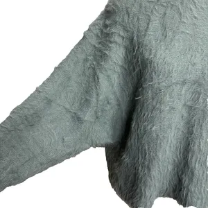 Anthropologie If It Were Me Women's Sweater Sage Green Fuzzy‎ Soft Girl Size M thumbnail 2