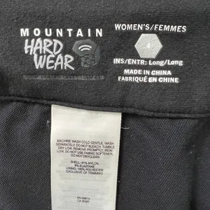 Mountain Hardwear Women's‎ Softshell Hiking Pants 4 Long Black Stretch Trekking thumbnail 4
