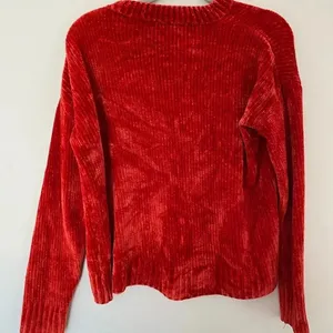 Molly Green Plush Chenille Sweater Red Cozycore Velvetcore Luxe‎ Buttery Winter thumbnail 2