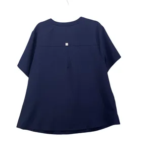 Fabletics Womens Scrub Top Size 2x Performance Navy Medical Nurse Doctor thumbnail 2