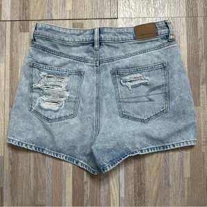 American Eagle Outfitters Ripped Denim Mom Jean Shorts, Size 4 thumbnail 5