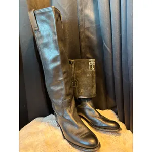 Frye Campus 14L Black Leather Tall Riding Boots Made in Spain 77070 Womens 6 M thumbnail 7