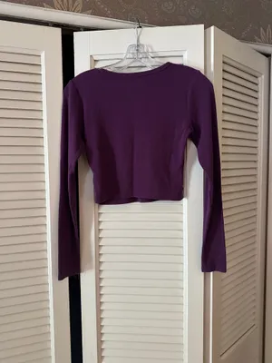 Garage Purple Crop Top Long Sleeve thumbnail 2