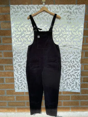 Lucy & Yak Black Organic Cord Dungarees US 6 UK 10 Whimsigoth Overalls thumbnail 2