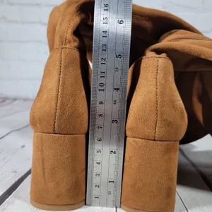 Nordstrom‎ Rack Tan Suede Square Toe Block Heel Knee High Boots Women Size 5 thumbnail 15
