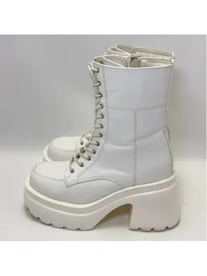 Women's Unbranded White Platform Boots Size 8.5 thumbnail 2