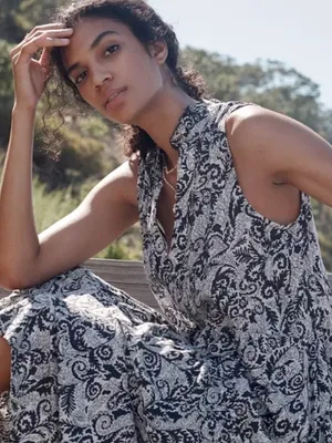 Anthropologie Marya Floral Paisley Maxi Dress Sleeveless thumbnail 2