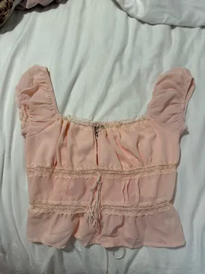 PacSun light pink babydoll top thumbnail 1