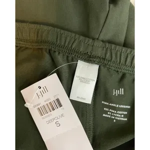 J Jill Pima Cotton Ankle Leggings Deep Olive Fall Winter Pants Neutral S New NWT thumbnail 10