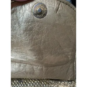 vintage Versace Parfums gold cosmetic clutch bag makeup metallic snakeskin thumbnail 10