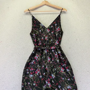 Lulus Nina Black Floral Wide Leg Jumpsuit Sleeveless Surplice V-Neck Women Small thumbnail 8