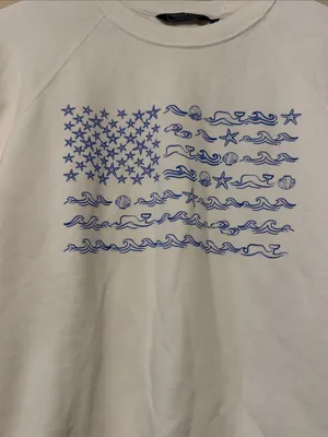 Vineyard Vines Crewneck Sweatshirt Nautical Flag Graphic Size Small NWT thumbnail 2