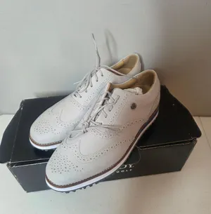 NEW Footjoy Sport Retro Women’s Size 8.5 M Golf Shoes Grey Blue Style 92365 thumbnail 1