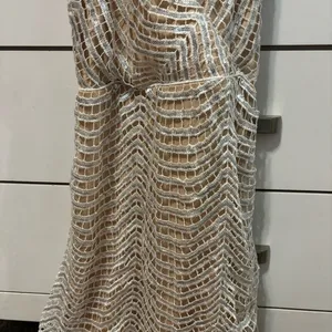 Lulus Lele White and Silver Sequin Mini Dress thumbnail 3
