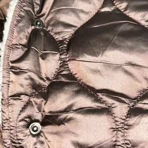 GRAN ORIENTE Woman’s lightweight Jacket w/Faux Fur Lining Hoodie Brown Small thumbnail 10