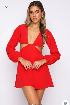 White Fox What You Feel Mini Dress Red thumbnail 1